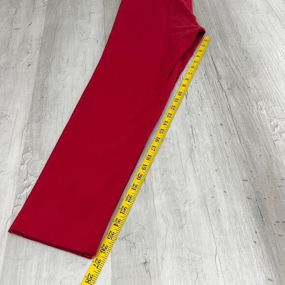 Krazy Larry Red Mid Rise Stretch Skinny Pull On Colorful Bright Ankle Pants 8 - Picture 6 of 6